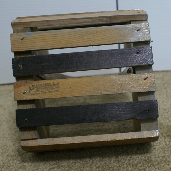 Vintage Sawmill Critters Hand Crafted Wooden Basket Canadian Goose Handle Wood - Picture 6 of 7